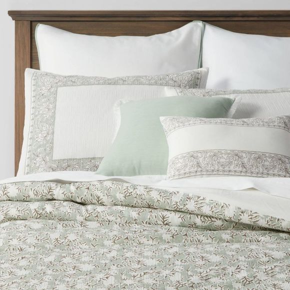 Threshold Bedding King 8pc Richland Floral 8pc Comforter Set Green Threshold Open Box Poshmark